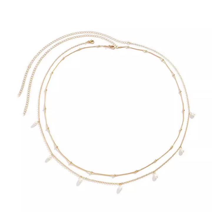 HEWEV Pearl Double Layers Waist Chain