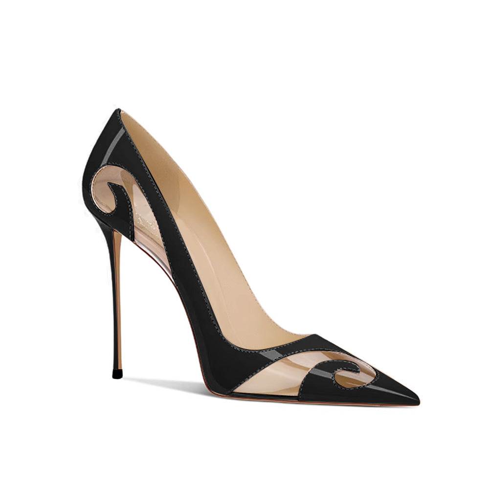 HOPCA Patent Leather And PVC High Heel Pumps - 10cm
