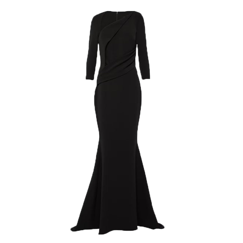 HOVEA Ruffled Hem Evening Dress Gown