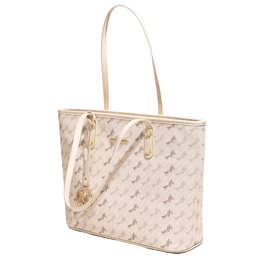 HRUVA Printed Leather Oversized Tote Bag