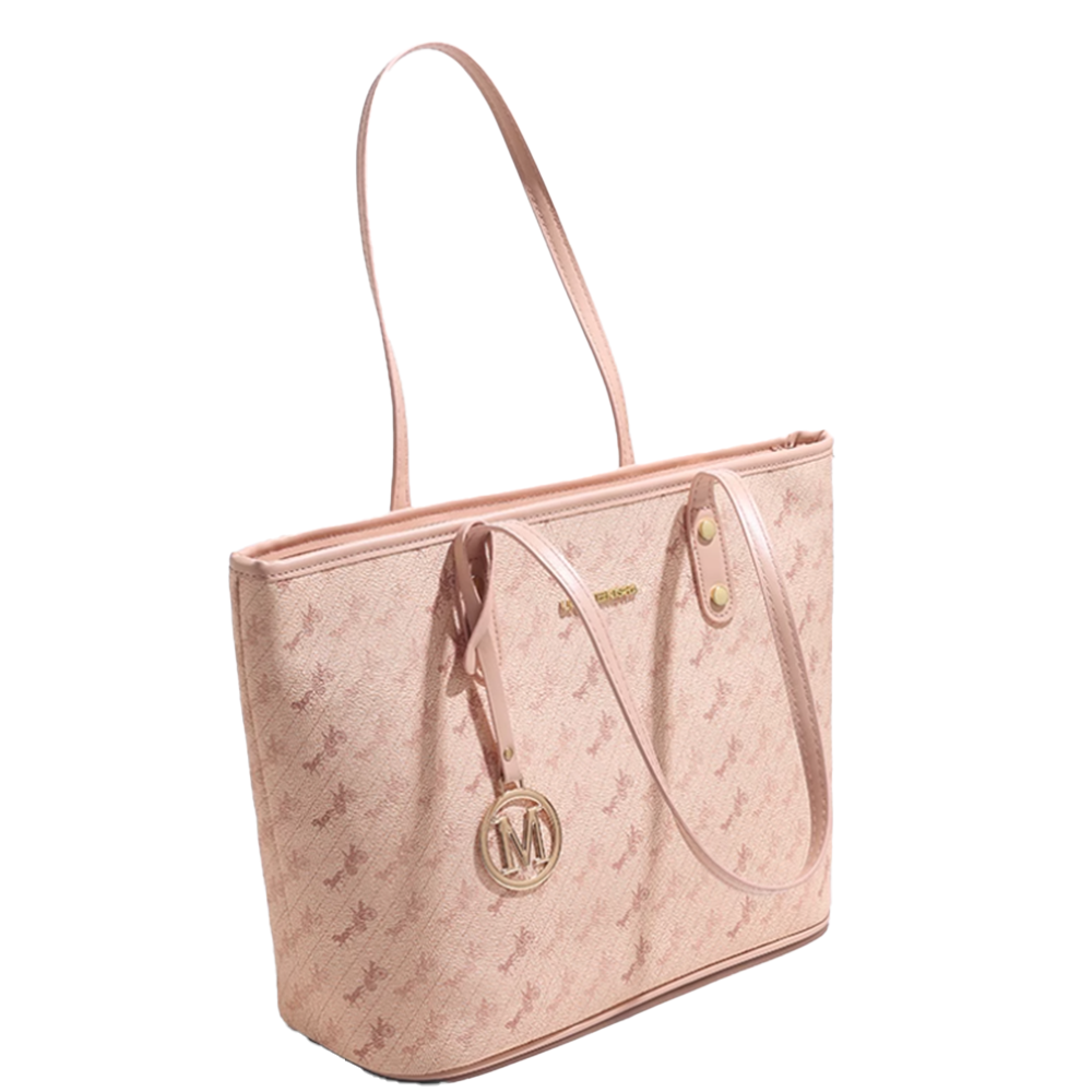 HRUVA Printed Leather Oversized Tote Bag