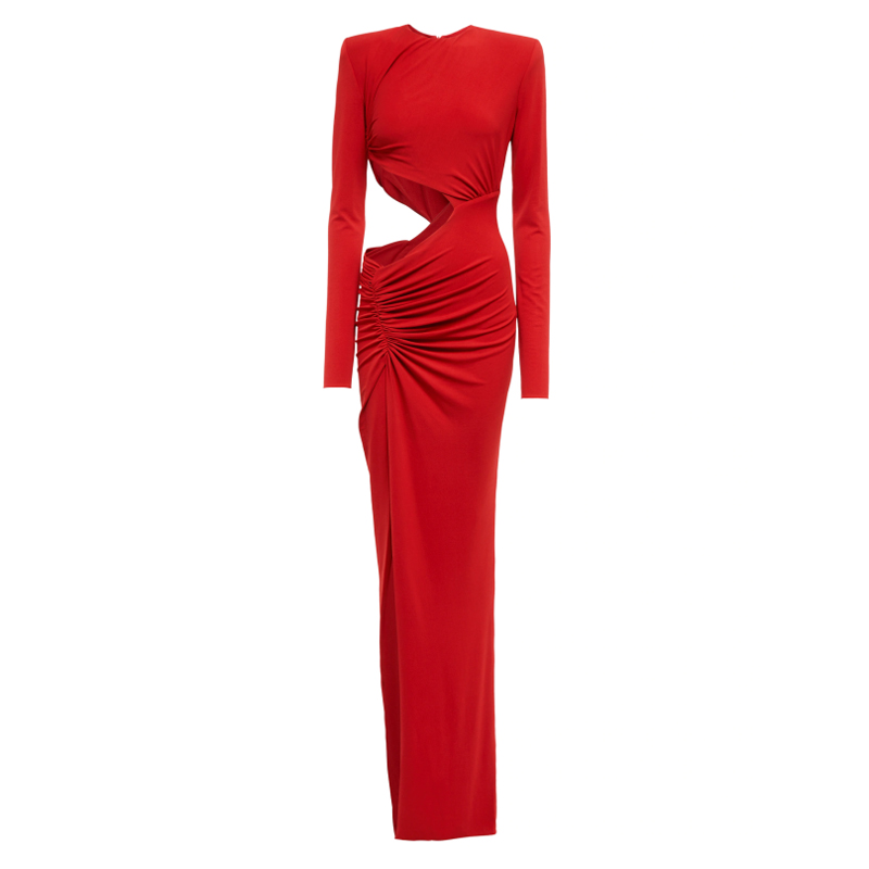 HUICO Cut Out Evening Dress Gown