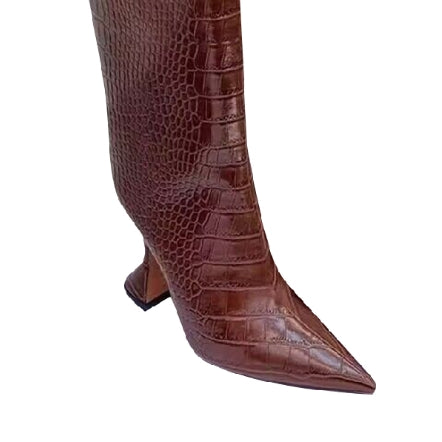 HUMJA Leather Knee High Boots