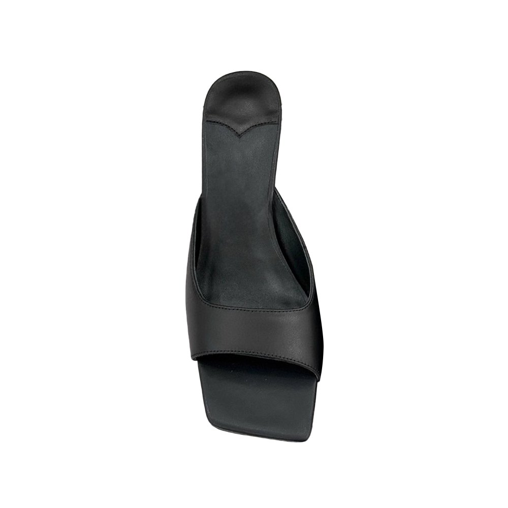 HUNVE Kitten Heel Mules Sandals