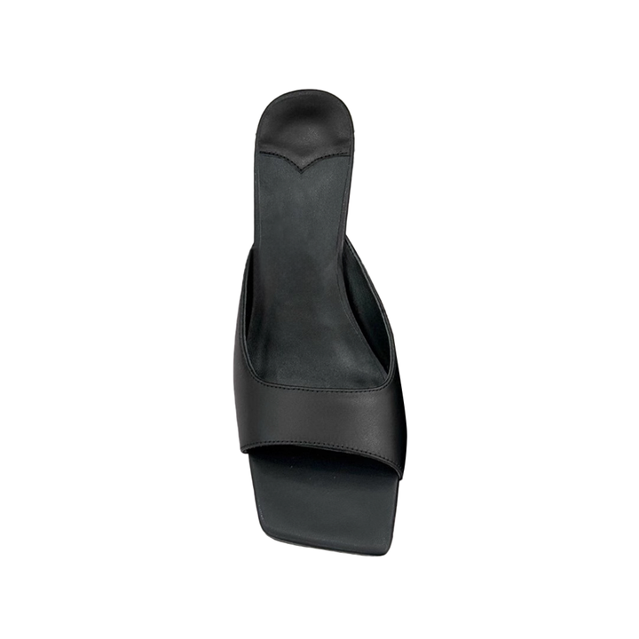 HUNVE Kitten Heel Mules Sandals