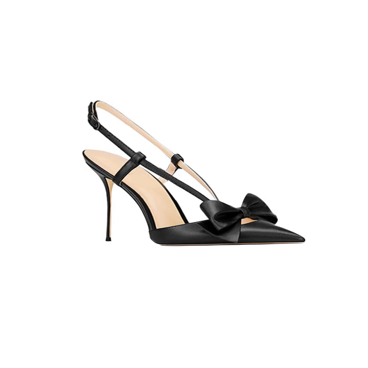 HURON Bow Mid Heel Sandals - 6cm