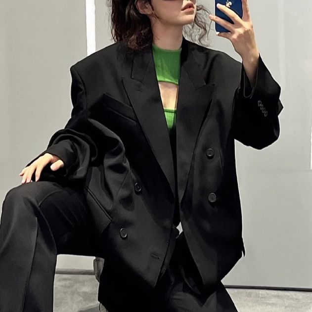 HVENO Lapel Oversized Blazer