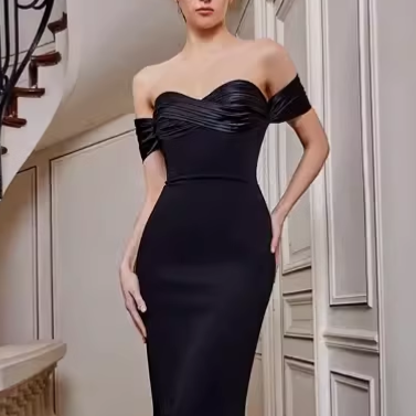 JIWEA Off-Shoulder Evening Dress Gown