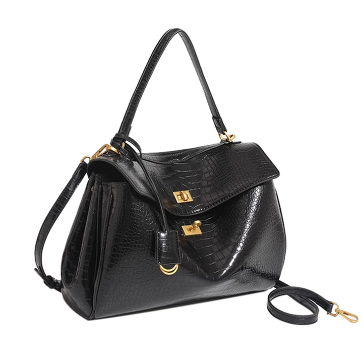 JOSVI Metal Lock Tote Bag - Large