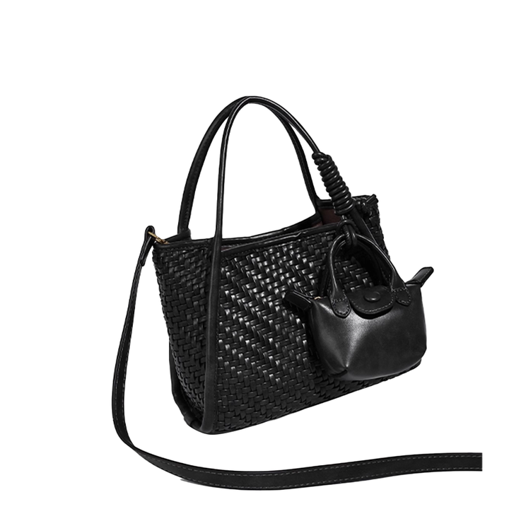 JUCTO Bag Detailed Braided Tote Bag