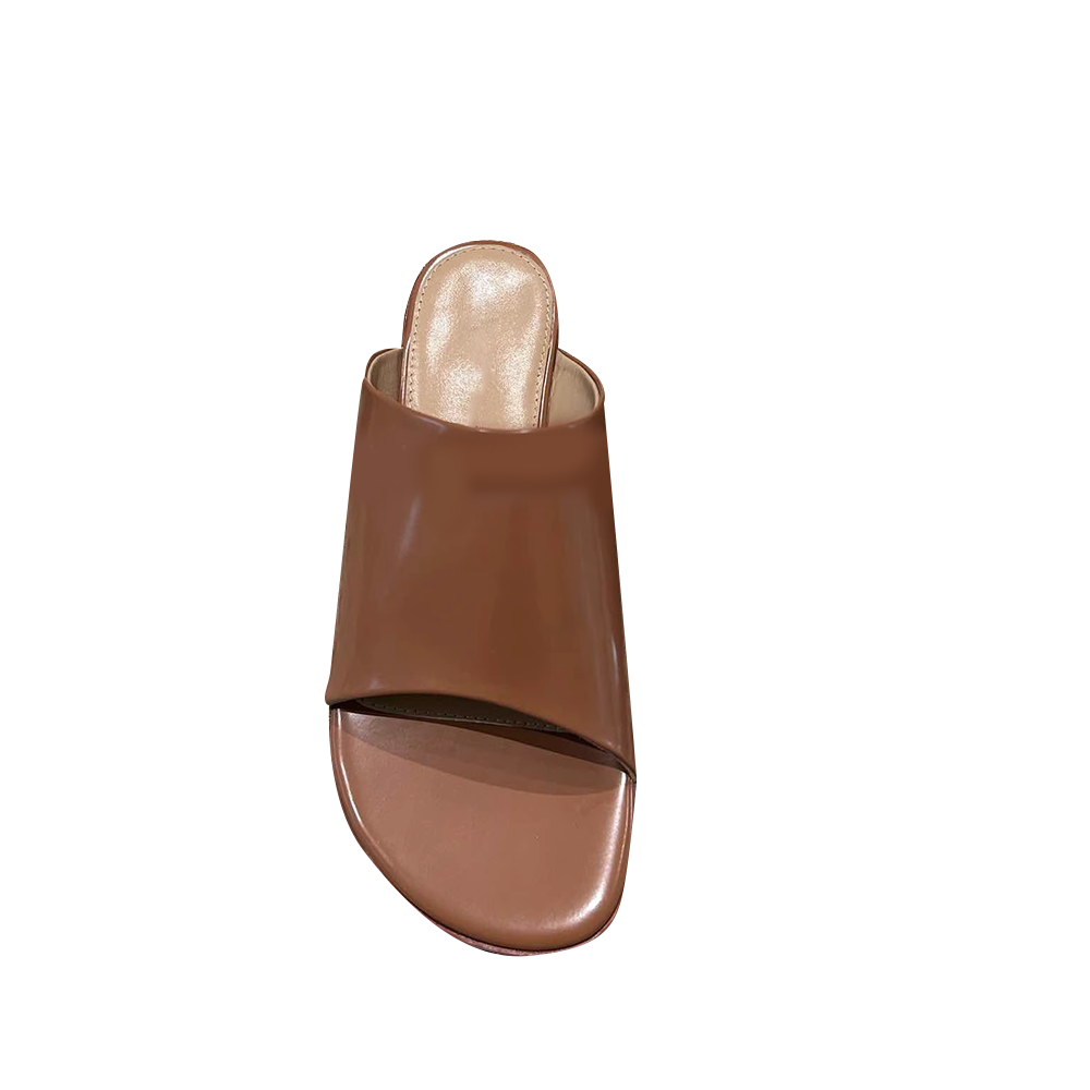 JUTIV Leather Slippers Slides