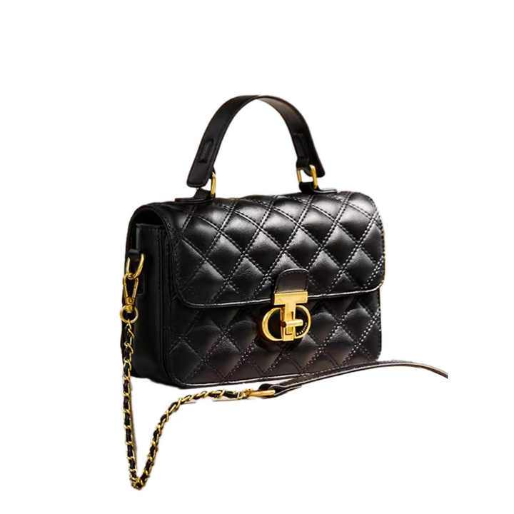 KAFNA Metal Lock Quilted Cross Body Bag