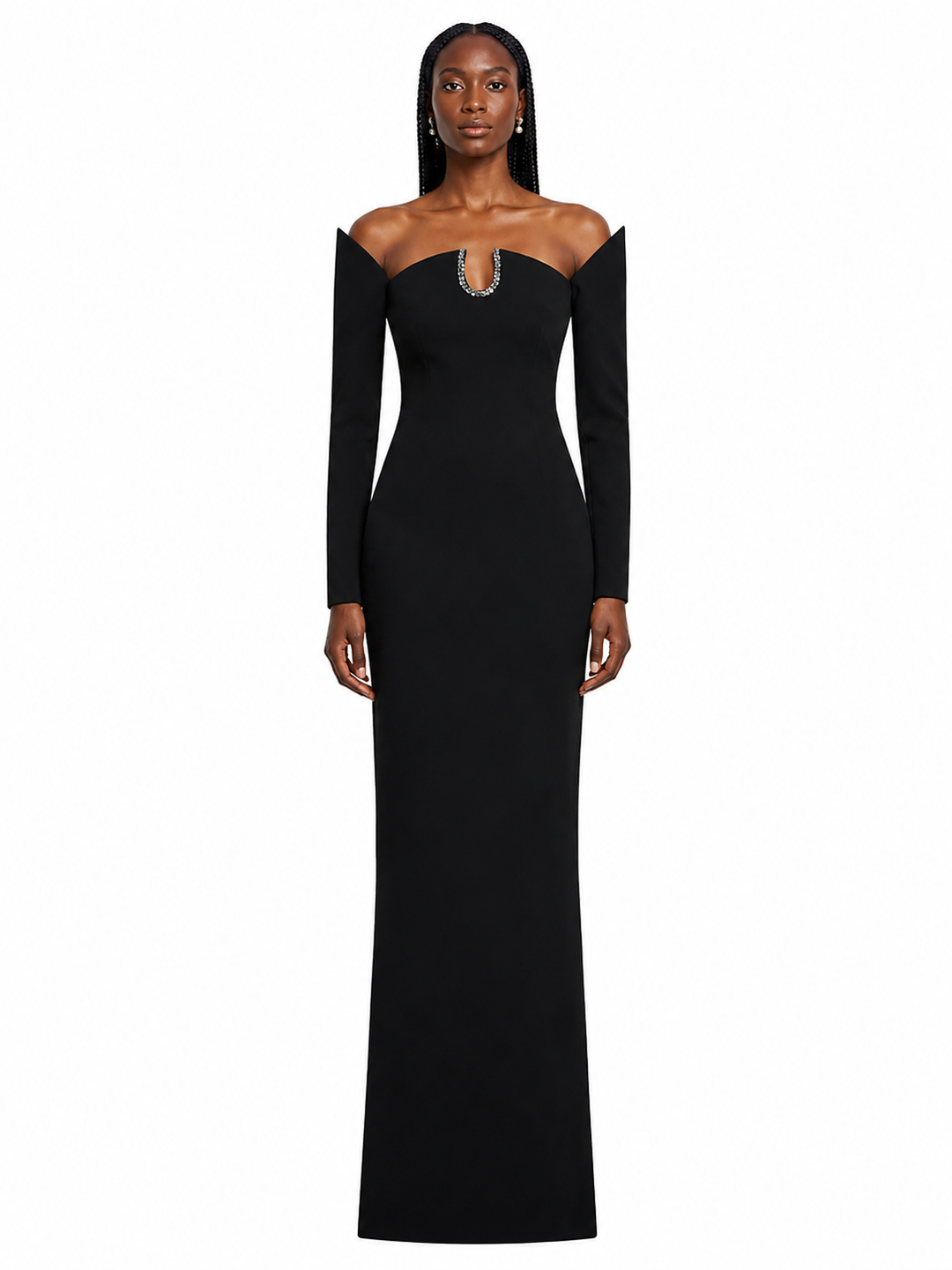 KAIVE Off-Shoulder Maxi Evening Dress Gown