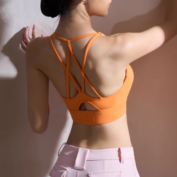 KAYAT Yoga Pilates Back Cross Fitted Sports Bra