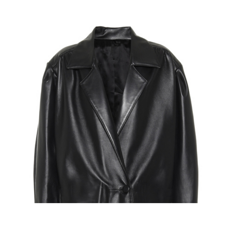 KAYSE Leather Maxi Trench Coat