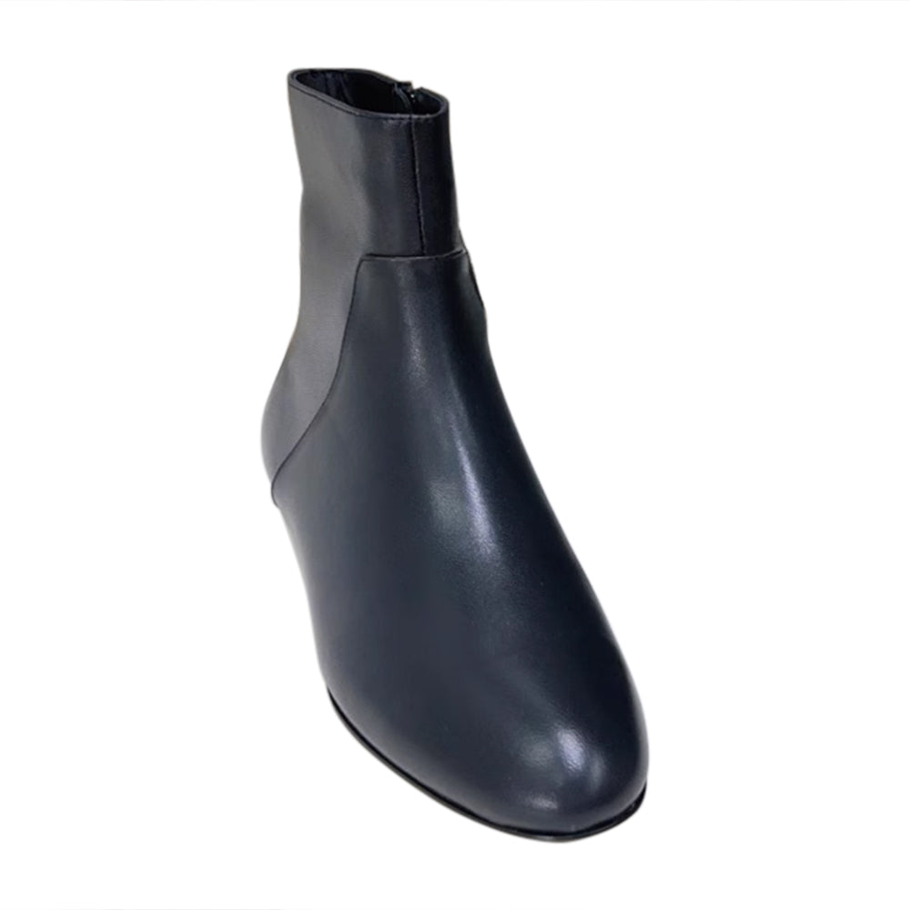 KEJDA Leather Flat Ankle Boots