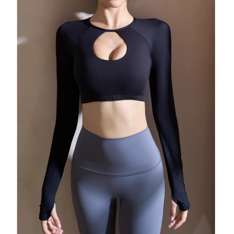 KENIT Yoga Pilates Cut Out Fitted Fitness Top