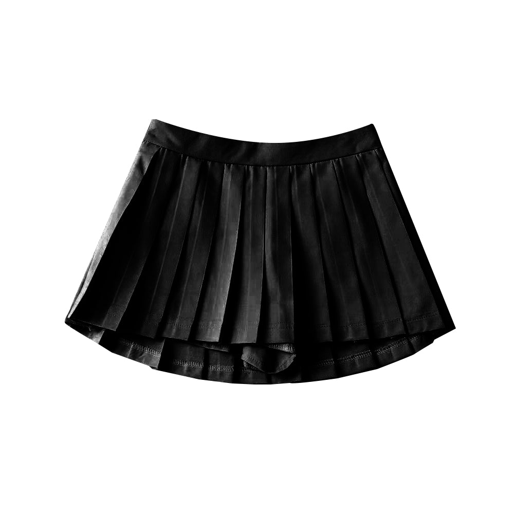 KERUV Fold Hem Pleated Skirt