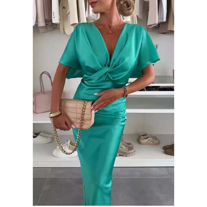 KETVU V Neck Midi Dress