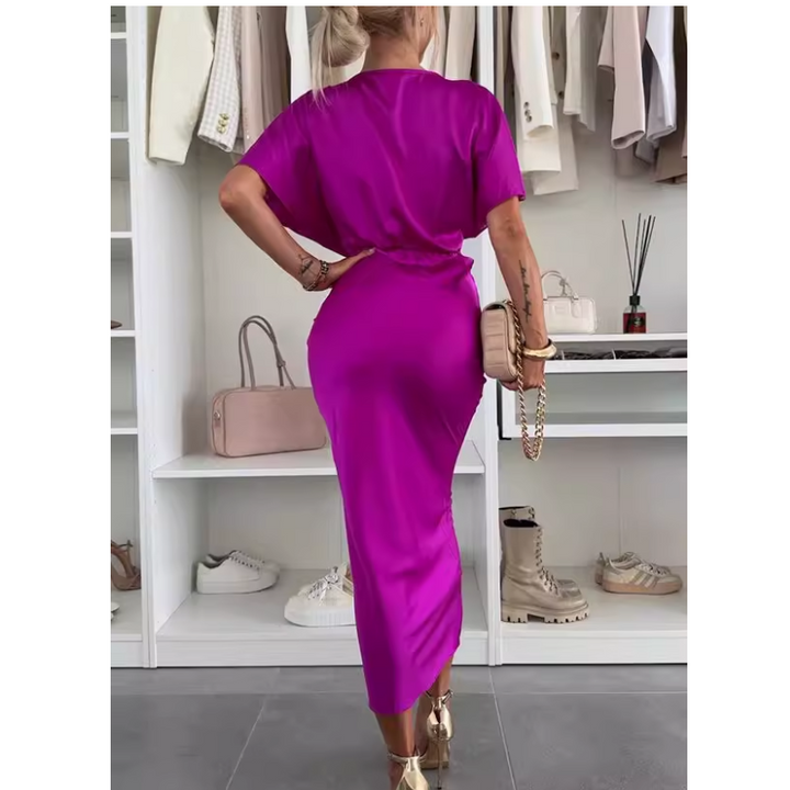 KETVU V Neck Midi Dress
