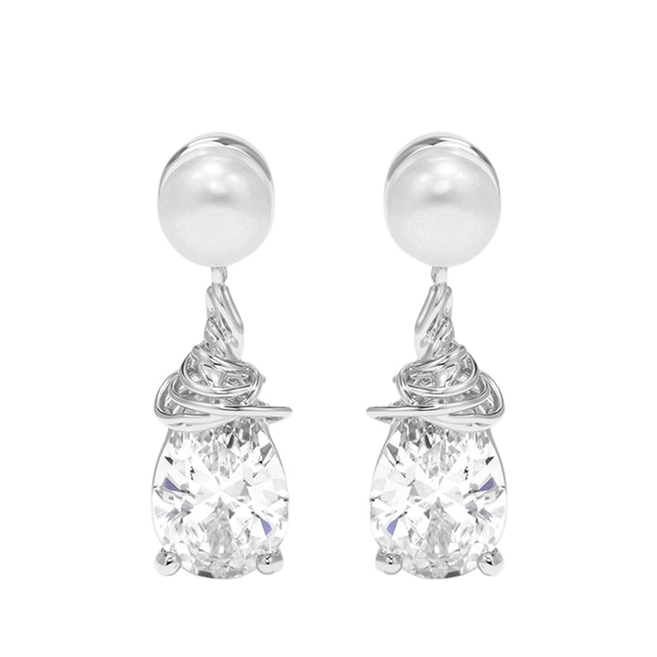 KEUCI Diamante And Pearl Earrings - Pair