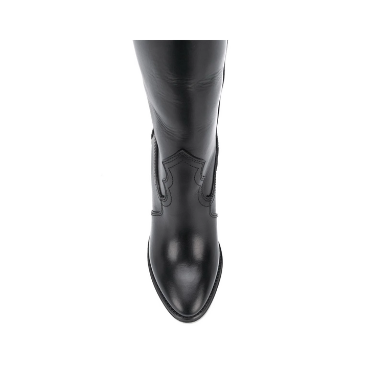 KIERA Block Heel Knee High Boots - 6cm