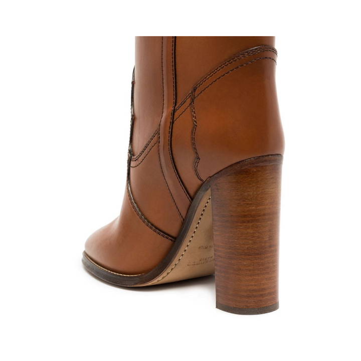 KIERA Block Heel Knee High Boots - 10cm