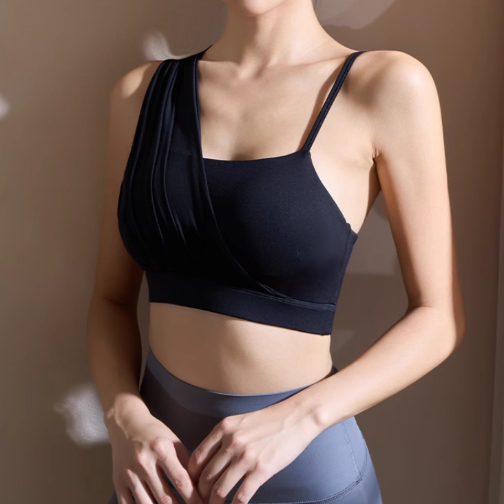 KOCHE Yoga Pilates Mesh Spliced Fitted Sports Bra