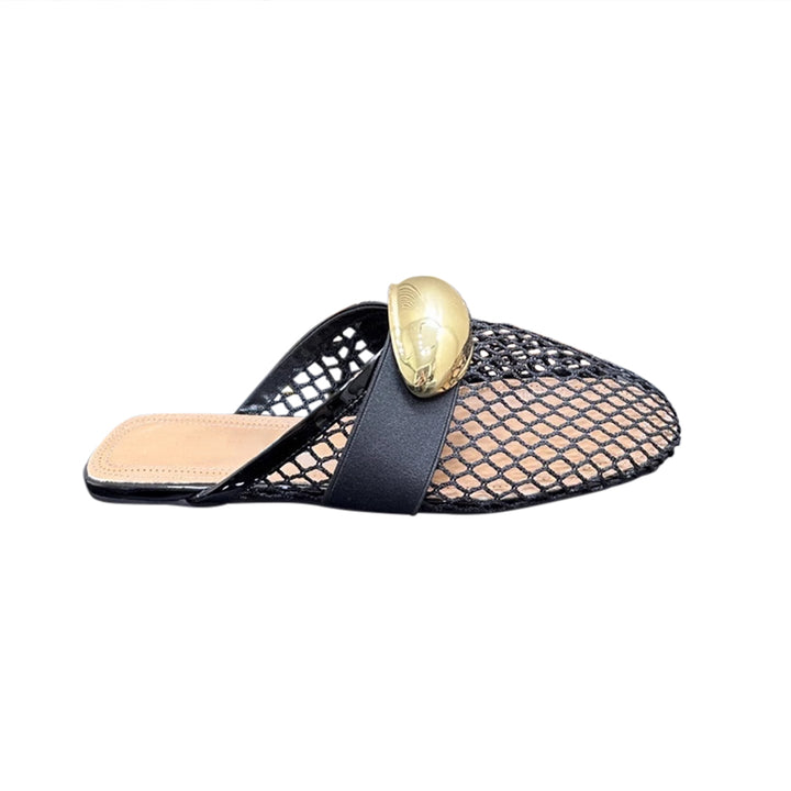 KOGRA Metal Embellished Slippers Slides