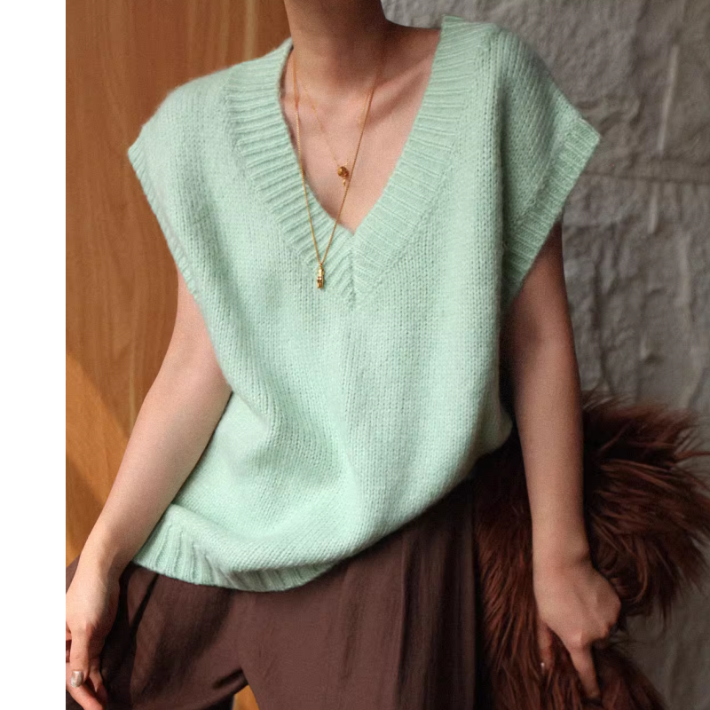 KOLVI V Neck Knitwear Vest