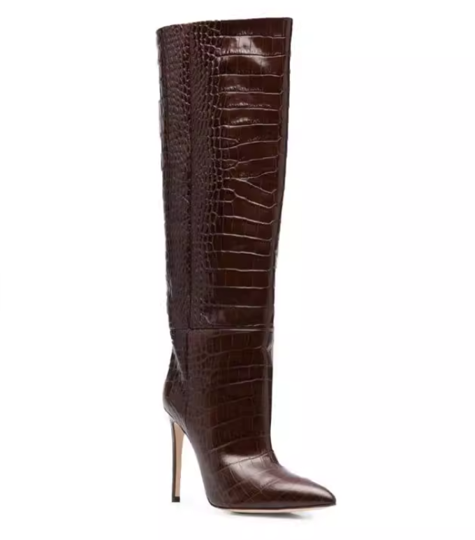 KOVUA Stiletto Heel Knee High Boots