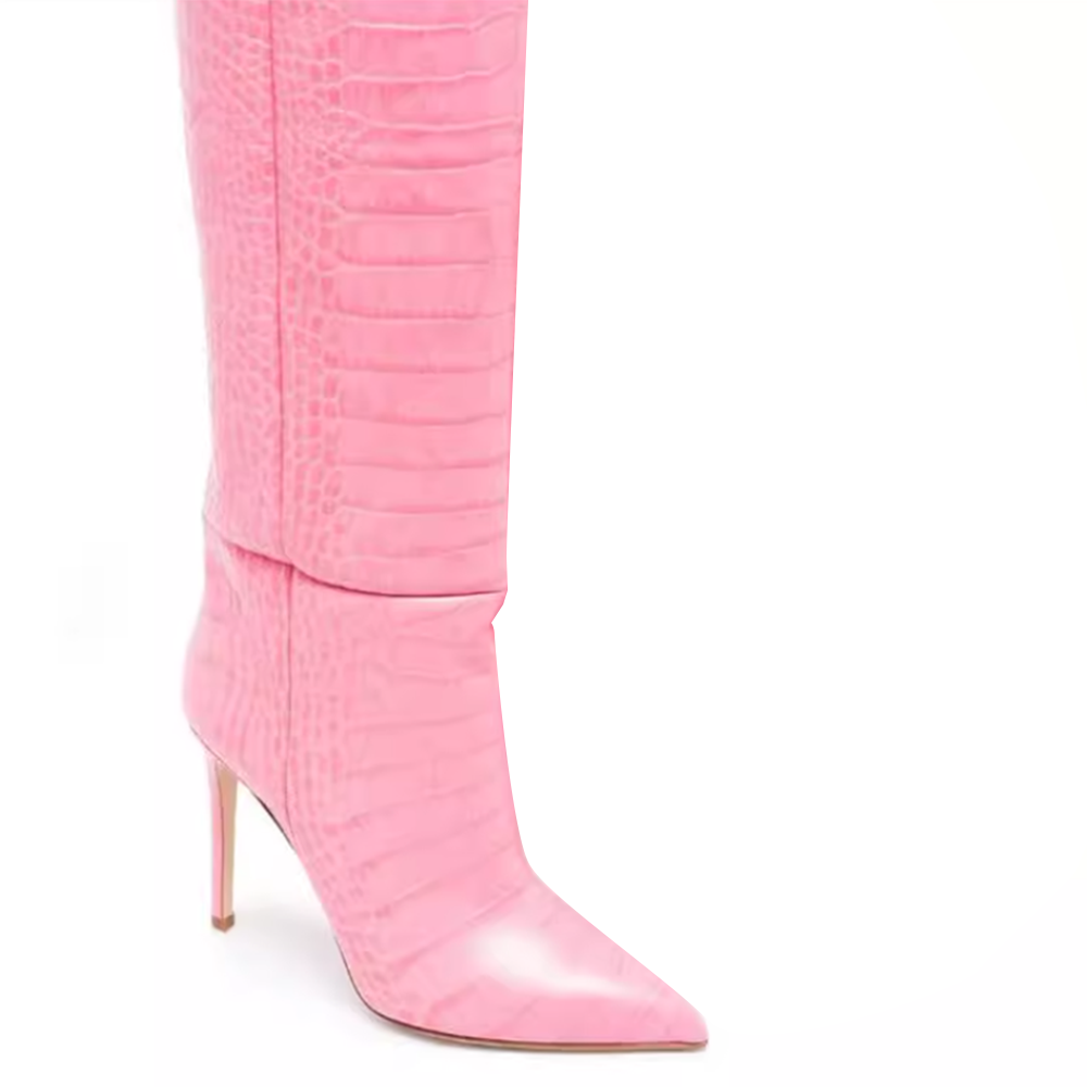 KOVUA Stiletto Heel Knee High Boots