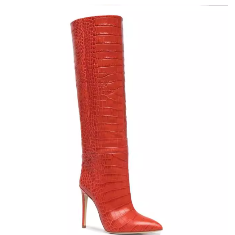 KOVUA Stiletto Heel Knee High Boots