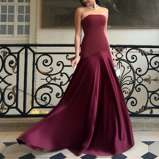 KUFRO Tube Maxi Evening Dress Gown