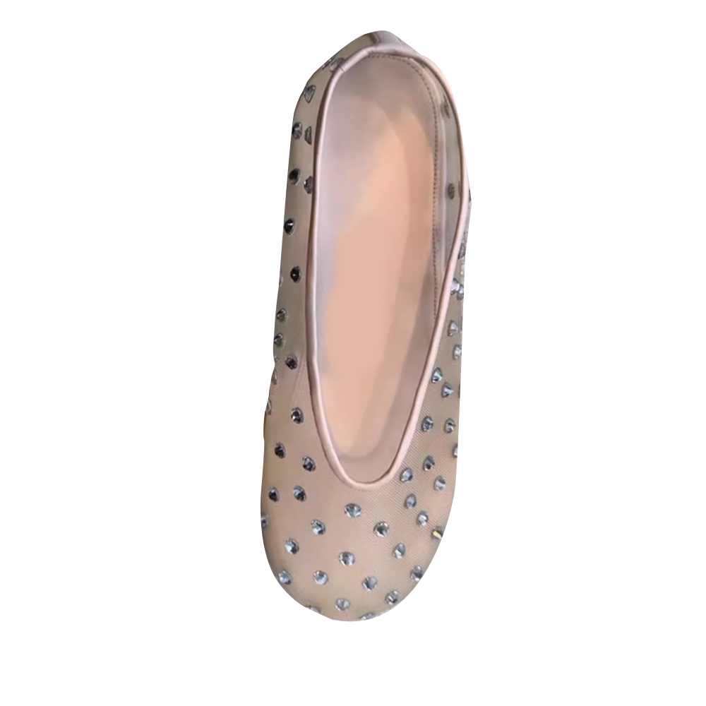 KUREL Diamante Flat Ballet Shoes