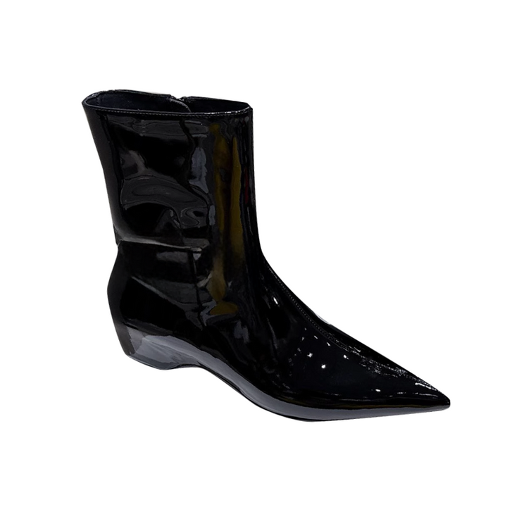 KURVE Patent Leather Ankle Boots