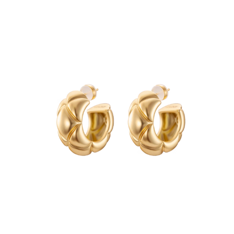 KVOTE Quilted Earrings - Pair - Large