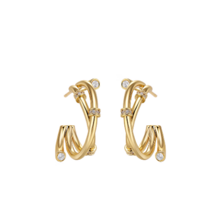 LAITU Diamante Ring Earrings - Pair