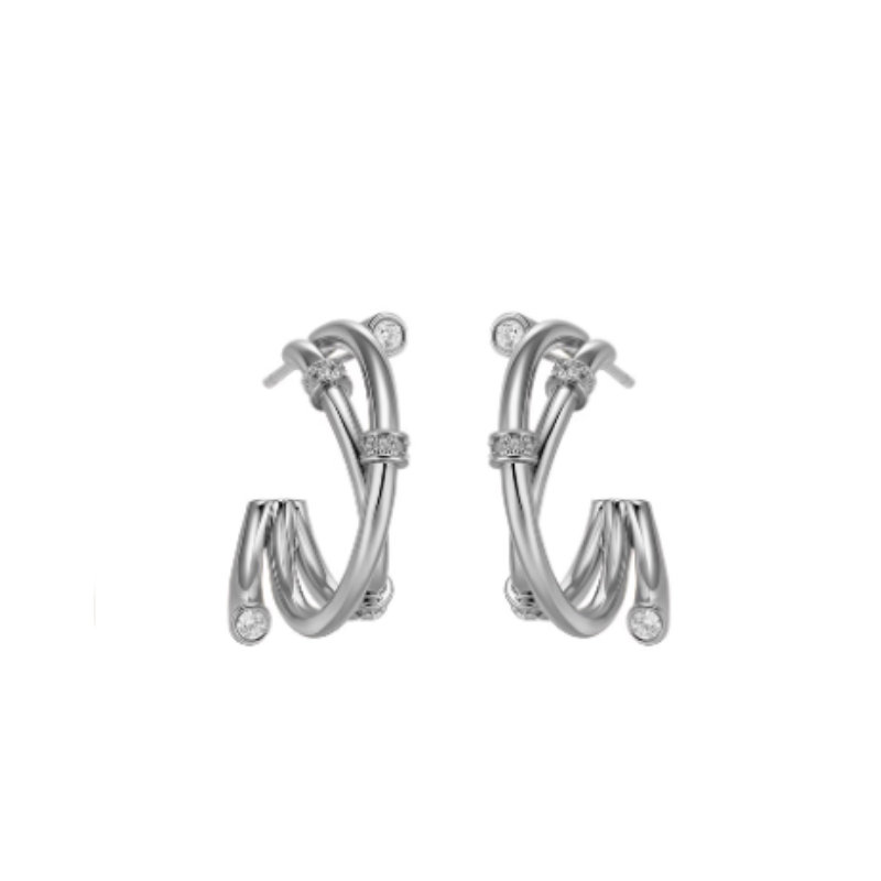 LAITU Diamante Ring Earrings - Pair