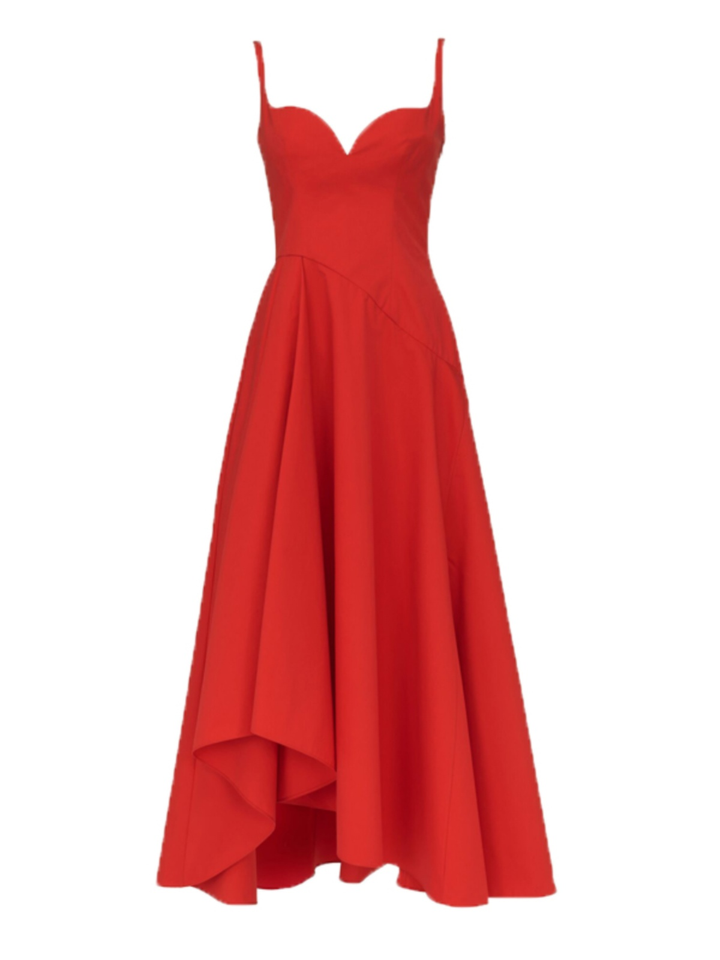 LAJOR Fold Hem Evening Dress Gown