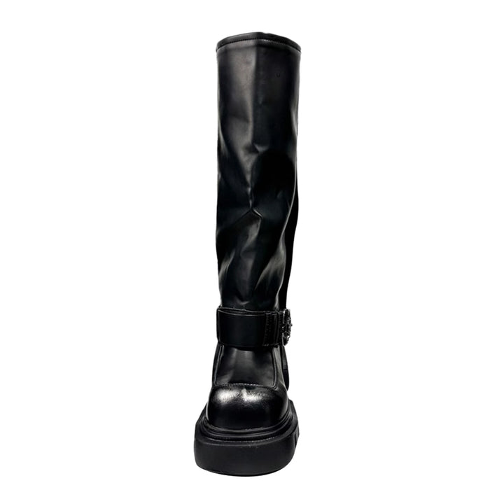 LAVFA Buckled Knee High Boots