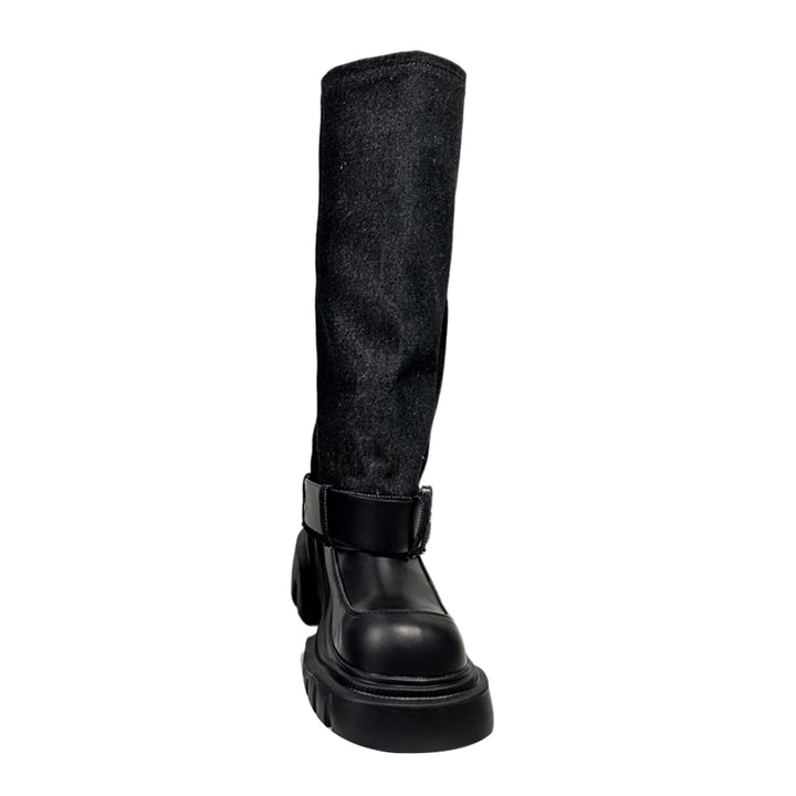 LAVFA Buckled Knee High Boots
