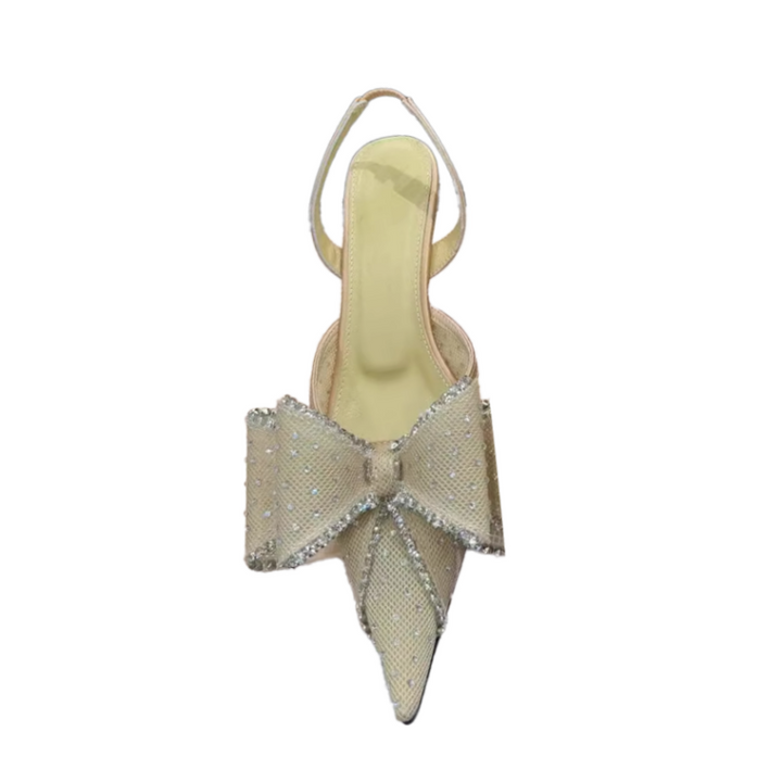 LAVUK Diamante Kitten Heel Sandals