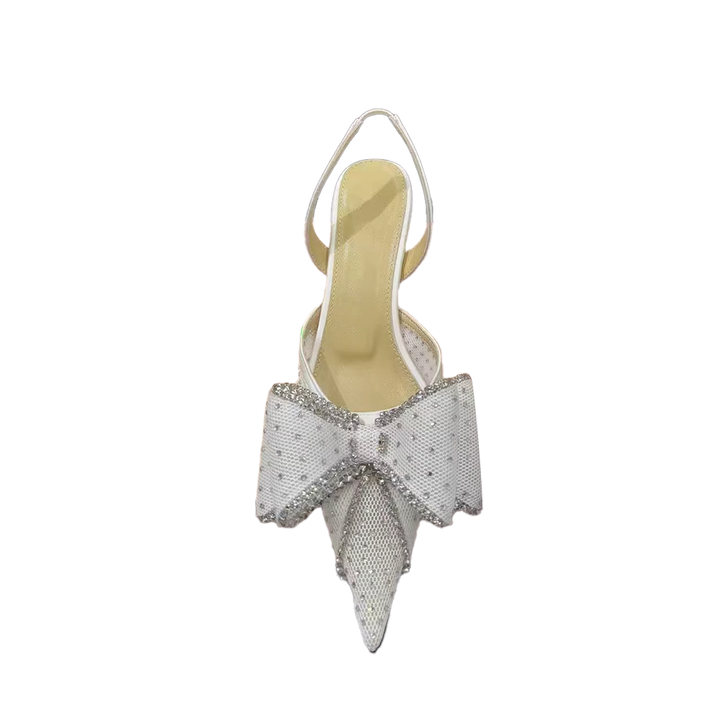 LAVUK Diamante Kitten Heel Sandals