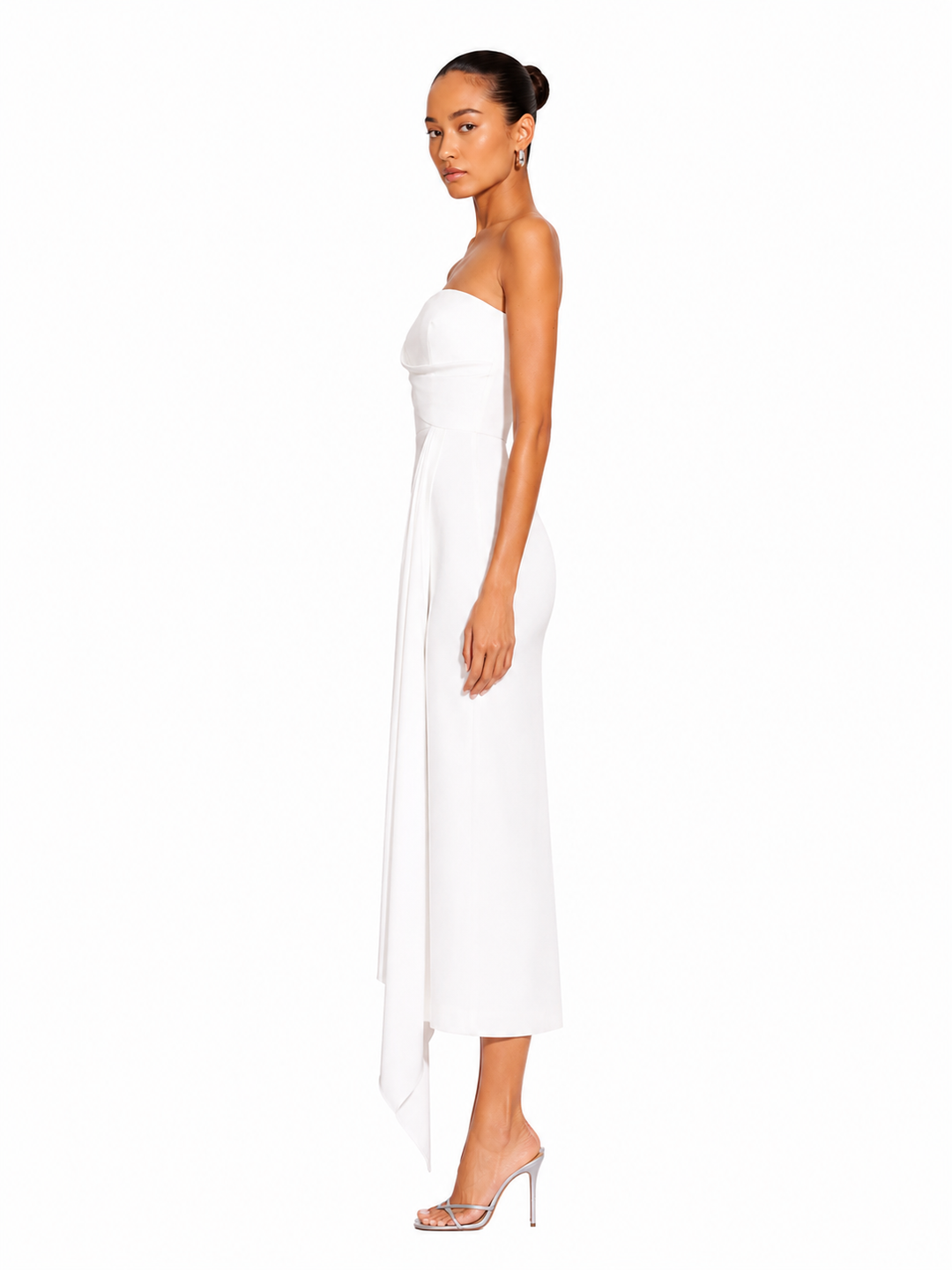LECAN Asymmetric Hem Tube Evening Dress Gown