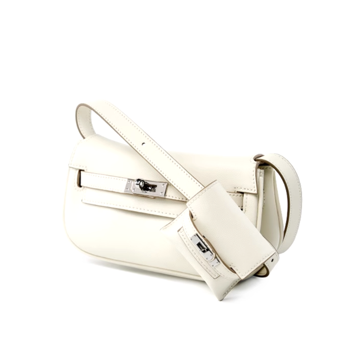 LENFI Metal Lock Cross Body Bag