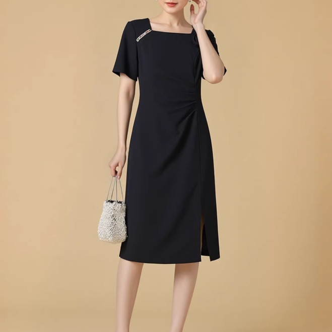 LENUS Diamante Evening Dress Gown