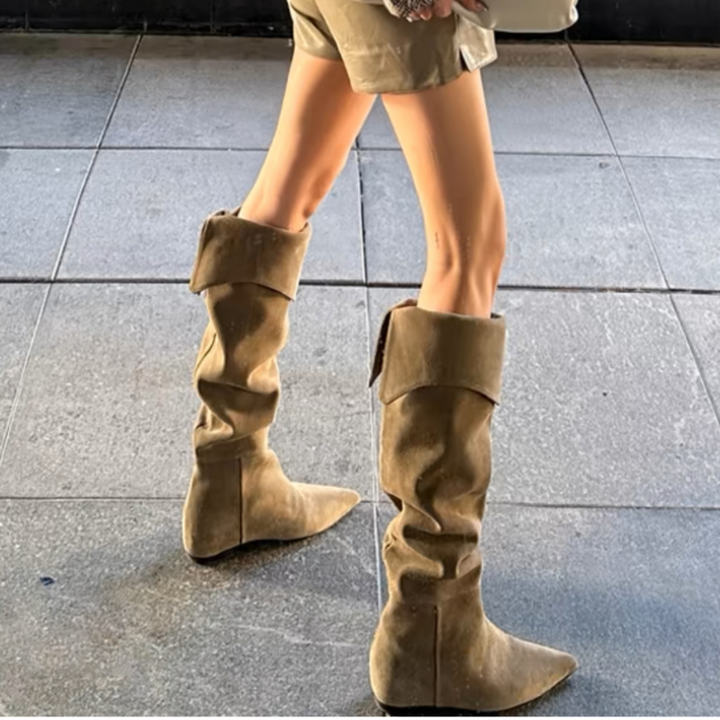 LEORI Suede Knee High Boots