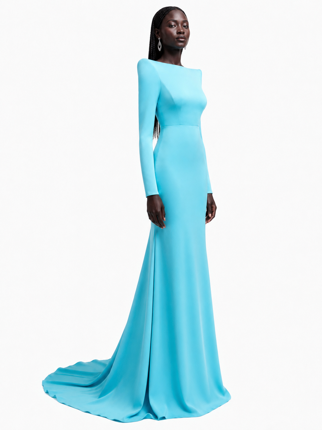 LESCA Backless Maxi Evening Dress Gown