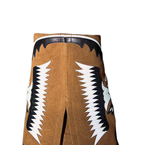 LETIE Block Heel Western Cowboy Ankle Boots
